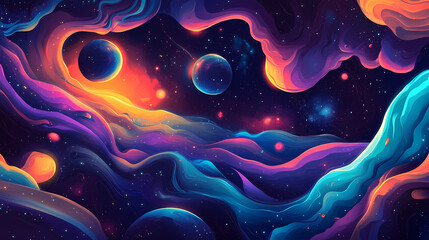 Wall Mural - black hole, science fiction wallpaper. beauty of deep space. colorful graphics for background, like 