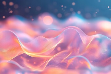 Wall Mural - ethereal abstract background: flowing waves with soft pastel colors, perfect for dreamy themes in de