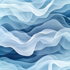 Wall Mural - serene blue waves: an abstract representation of calmness and fluidity for modern design projects