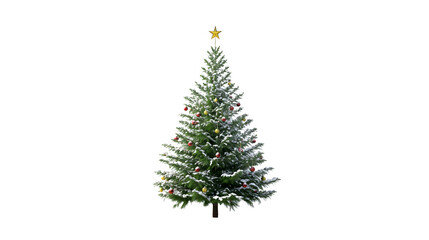 Wall Mural - Christmas tree on white background