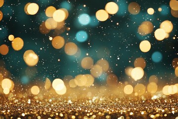 Wall Mural - sparkling golden bokeh background with shimmering lights and vibrant colors perfect for celebrations