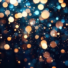 Wall Mural - sparkling bokeh lights: a stunning abstract background of colorful glowing orbs for creative project