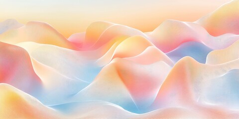 Wall Mural - abstract pastel landscape with soft curves and gentle colors for modern design projects and artwork