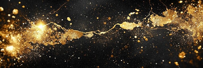 Wall Mural - elegant gold dust abstract motion background for luxury designs, events, and premium visuals with a 