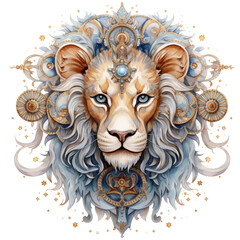 Blue Astrology Clipart Vector Illustration with Celestial Symbols