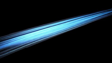 Wall Mural - abstract blue light trails on black background