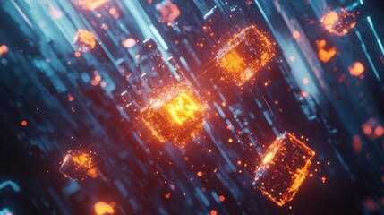 Leinwandbilder - Visualization of antibodies engaging and neutralizing pathogens in a dynamic biological process. Generative AI