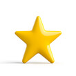 © Oksana - 3d gold glossy yellow star icon isolated on white background