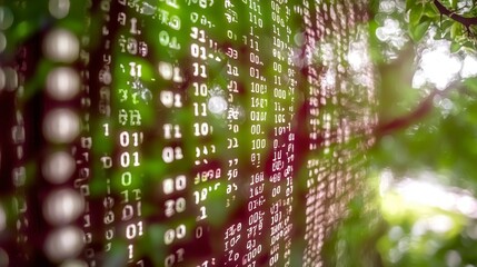 binary code nature background abstract programming digital data technology concept