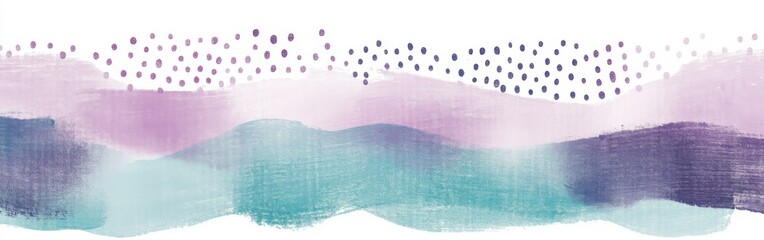 Leinwandbilder - Minimalist dotted pencil strokes design featuring soft gradients in calming colors