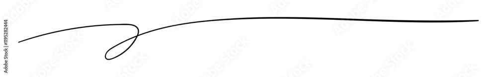 Hand drawn brush underline stroke. Vector doodle sketch ink line ...