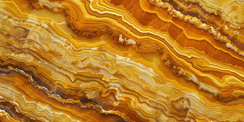 Wall Mural - Onyx Stone: Gold and Amber Banding Detail