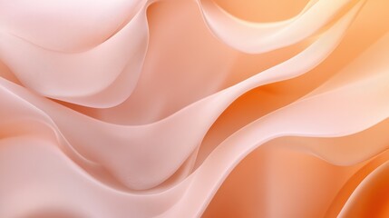 Aufkleber - Beautiful abstract gradient composition in pastel amber showcasing flowing textures and soft hues