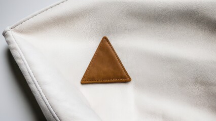 premium triangle suede patch with clean stitching for crafts.