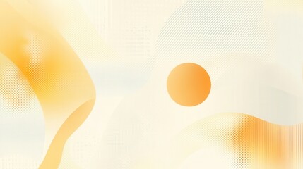 Leinwandbilder - Soft abstract geometric patterns featuring gentle curves and a warm color palette with pale hues and circular elements