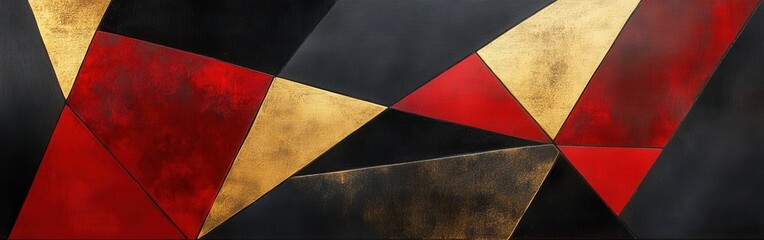 Poster - Bold geometric abstract art piece showcasing striking colors and sharp angles