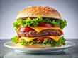 © Adisorn - See-Through Double Cheeseburger, Dish, Food Art, Realistic, Delicious