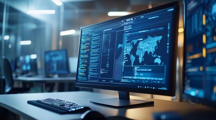 Modern Computer System with Global Data Visualization