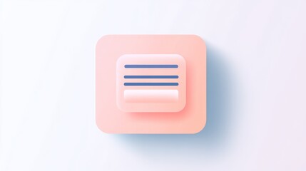 Modern Minimalist UI Design: Peach-Colored App Icon with Subtle Textured Lines