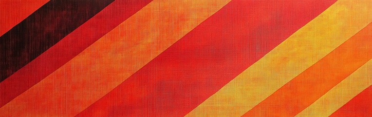 Aufkleber - Vibrant gradient-striped pattern in bold red and warm hues displayed in a modern art context