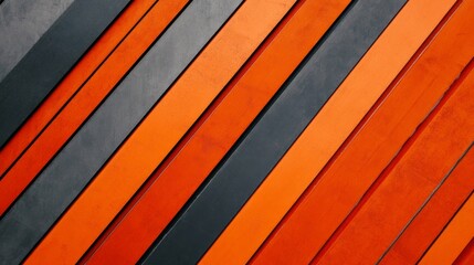 Poster - Striking Diagonal Orange and Black Panels Design