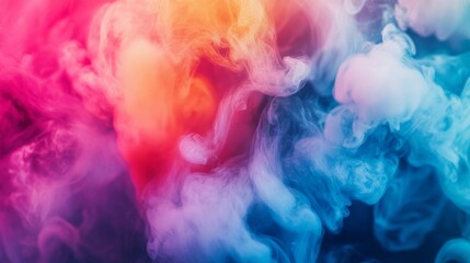 Wall Mural - Abstract Colorful Smoke Art: Vibrant Blend of Colors