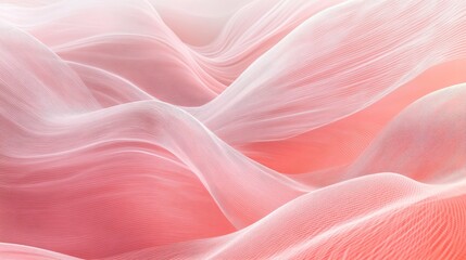 Aufkleber - Soft coral waves create a tranquil and soothing background perfect for various design applications
