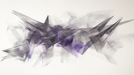 Aufkleber - Chaotic abstract pencil strokes blend dark tones and soft textures in a striking display of artistic expression