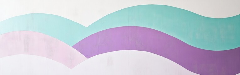 Fototapete - Pastel lavender and mint arcs create a serene backdrop for modern decor
