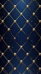 Fototapete - Shimmering golden diamond pattern on deep blue background creating a luxurious and elegant atmosphere