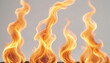 © MendoanKecap - Intense orange and yellow flames with dynamic movement against a neutral background