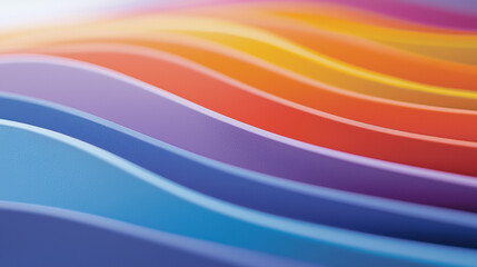 Aufkleber - Colorful waves of paper create vibrant and dynamic visual effect
