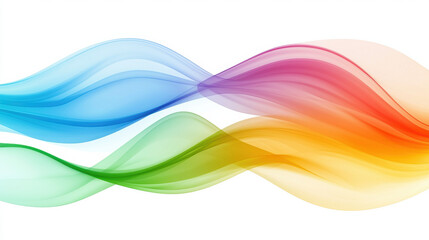 Aufkleber - Colorful flowing waves create vibrant and dynamic abstract background