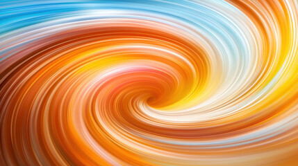 Poster - Vibrant swirl of orange, yellow, and blue colors creating dynamic motion effect