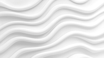 Fototapete - Smooth white waves create modern, elegant background texture for design