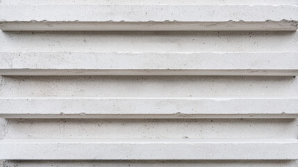 Leinwandbilder - Textured concrete wall with horizontal grooves, ideal for modern design
