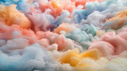 Aufkleber - vibrant abstract cloud formation with soft pastel colors, creating dreamy atmosphere