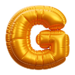 3d gold balloon letter g