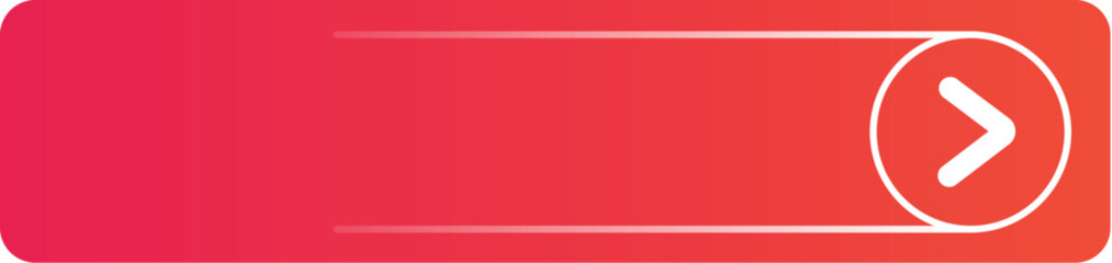 Red and orange color Web buttons flat design template with color gradient and thin line outline style..