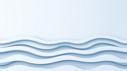 Leinwandbilder - Smooth blue waves create serene background with layered textures and soft gradients. Ideal for calming designs and presentations
