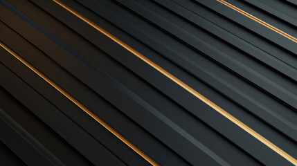 Fototapete - Sleek black panels with golden accents create modern, stylish design