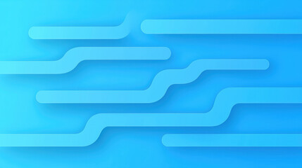 Poster - Smooth blue lines create modern abstract background with calming effect
