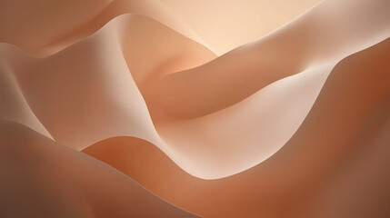 Leinwandbilder - Soft, flowing fabric in warm tones creates serene and elegant atmosphere