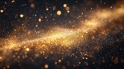 Wall Mural - captivating sparkling dust abstract background digital art dark environment macro view cosmic concep