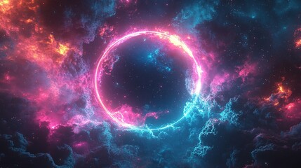 Wall Mural - cosmic energy burst outer space digital art nebula environment celestial viewpoint abstract concept