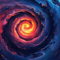 Wall Mural - cosmic spiral formation outer space abstract art digital imagery wide angle celestial phenomenon