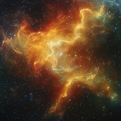 Wall Mural - stunning cosmic explosion outer space astronomical image nebula environment wide view celestial wond