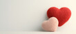 © MindPix - Red and White heart-shaped with fluff board background, Valentine's Day
