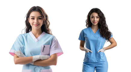 Female dentist confidence pose nurse clothing apparel