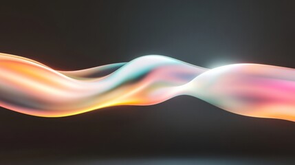 Poster - Pastel Light Trails on Dark Background Representing Digital Security